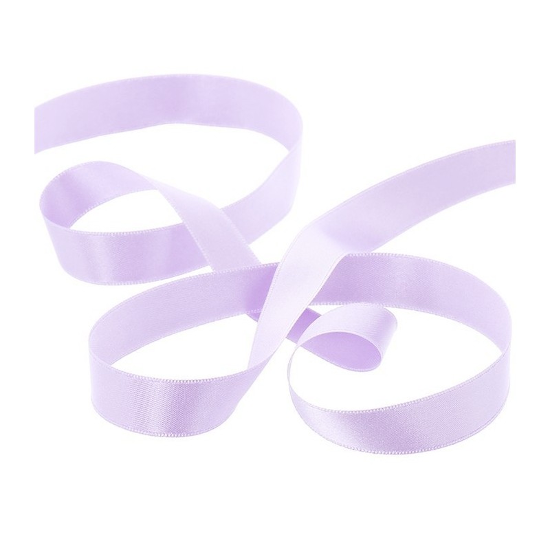 2 Mètres de Ruban Satin Mauve 15mm