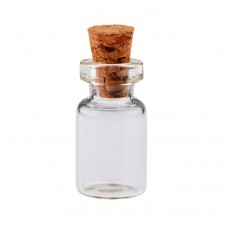 10 Fioles en Verre avec Tampion 10x18mm pour la Création de Bijoux Fantaisie - DIY