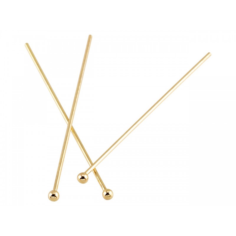 50 Tiges à Boule Doré 50mm