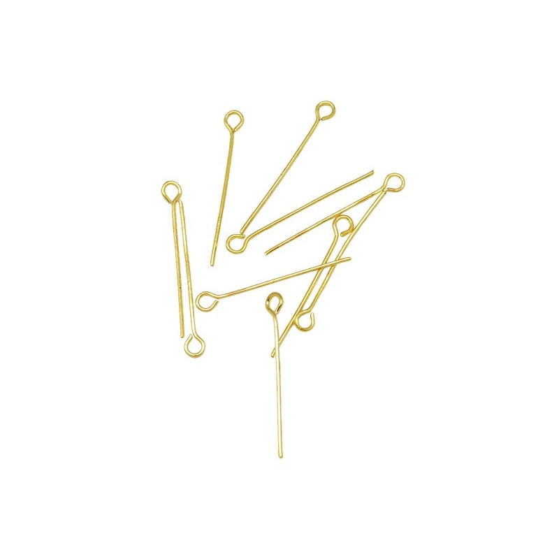 100 Tiges à Oeil Dorées Taille Mixte