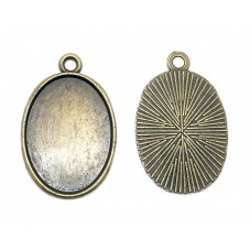 2 Supports Pendentif Bronze pour Cabochon 18x25mm pour la Création de Bijoux Fantaisie - DIY