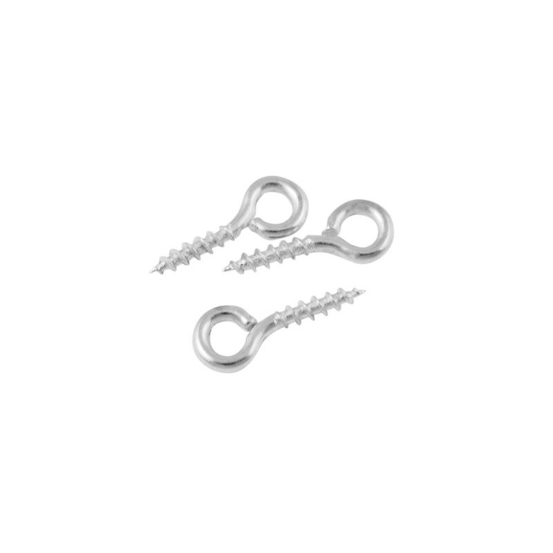 100 Pitons à Vis Argentés 10x4mm