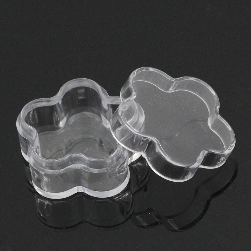 2 Boîtes de Rangement en Plastique pour Perles 3.2x3.1cm