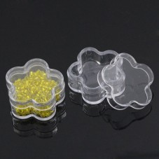 2 Boîtes de Rangement en Plastique pour Perles 3.2x3.1cm