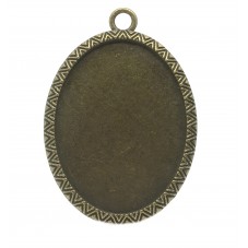 Support Pendentif Bronze pour Cabochon 30x40mm pour la Création de Bijoux Fantaisie - DIY
