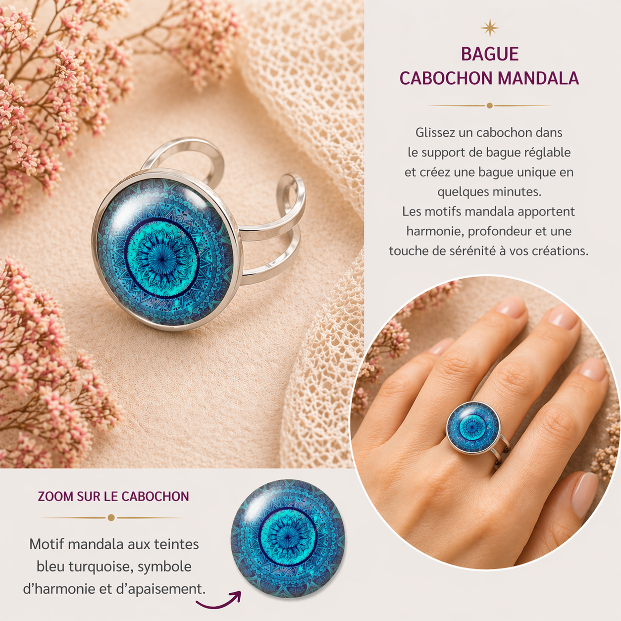 Bague cabochon